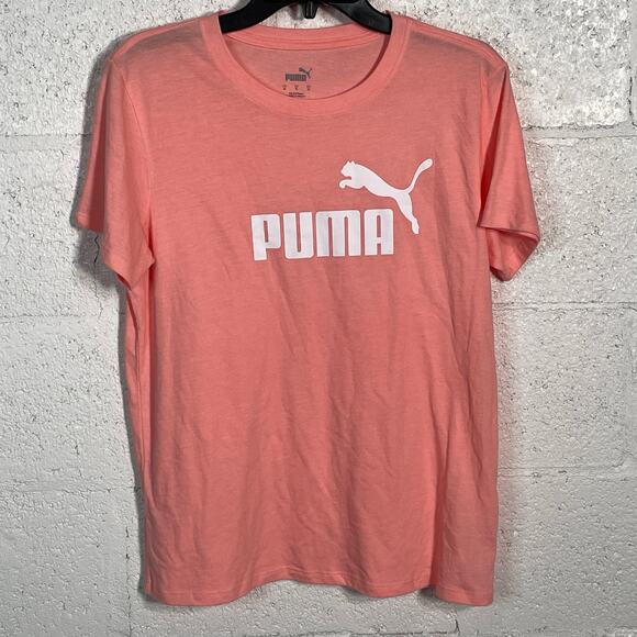 Puma Women's Graphic Short Sleeve T-Shirt - Pink Smoothie Heather medium - Picture 1 of 6